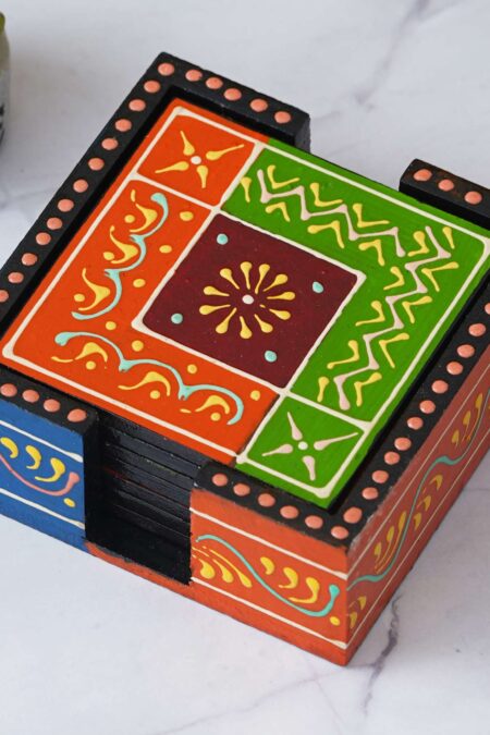 Wooden tea coaster